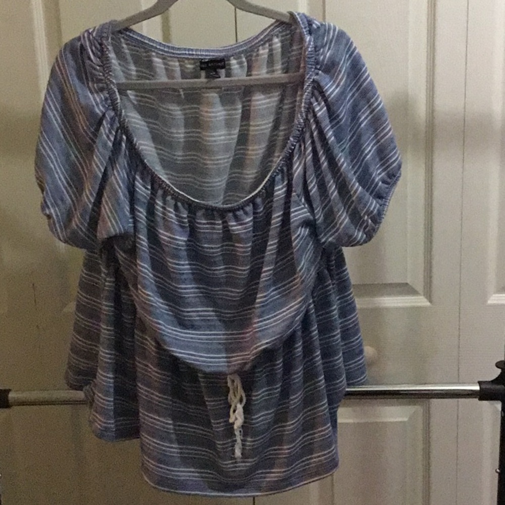Women's Blue Striped Top